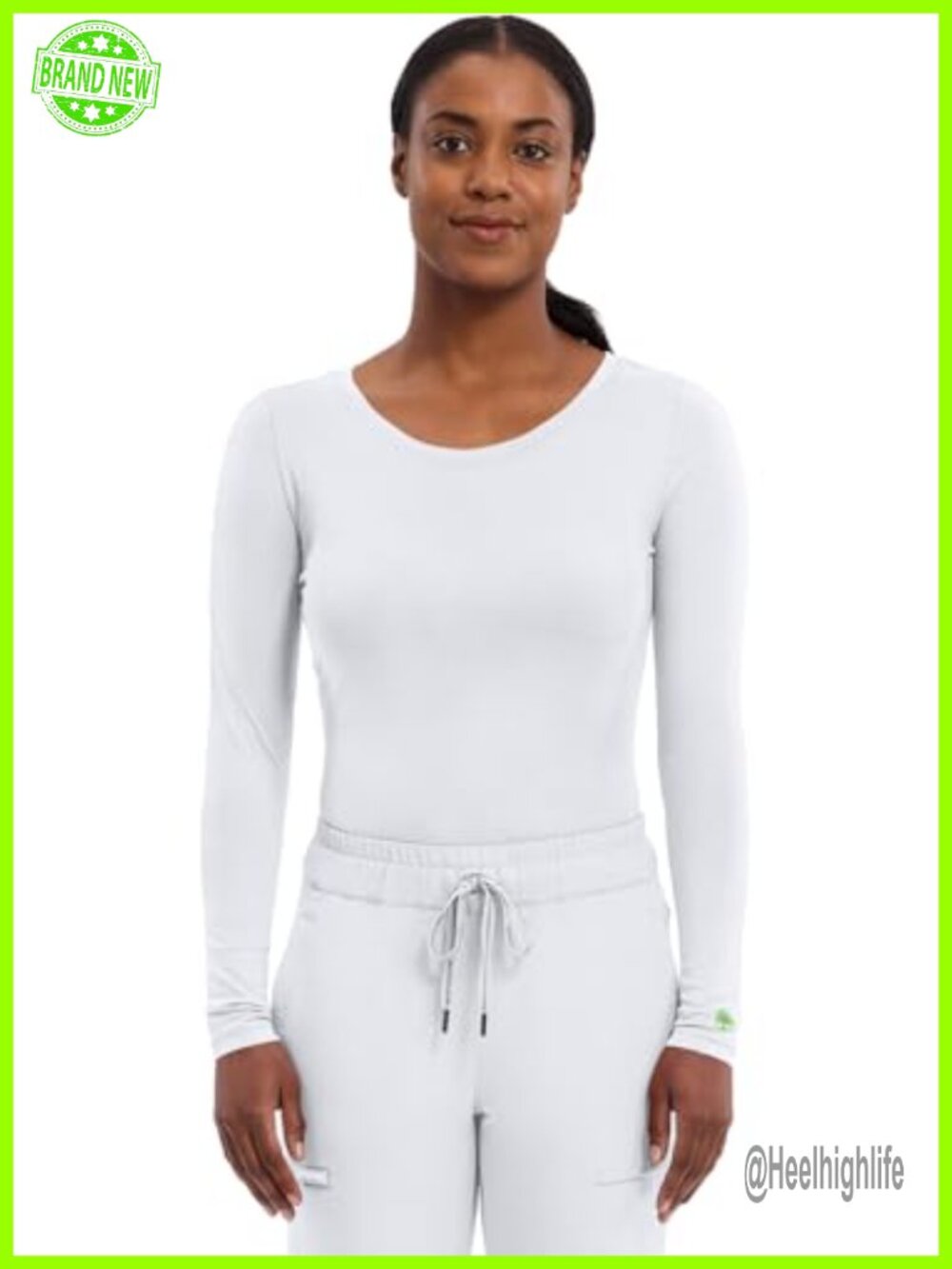 Healing Hands Underscrub Long Sleeve Women Knit Scrub Top